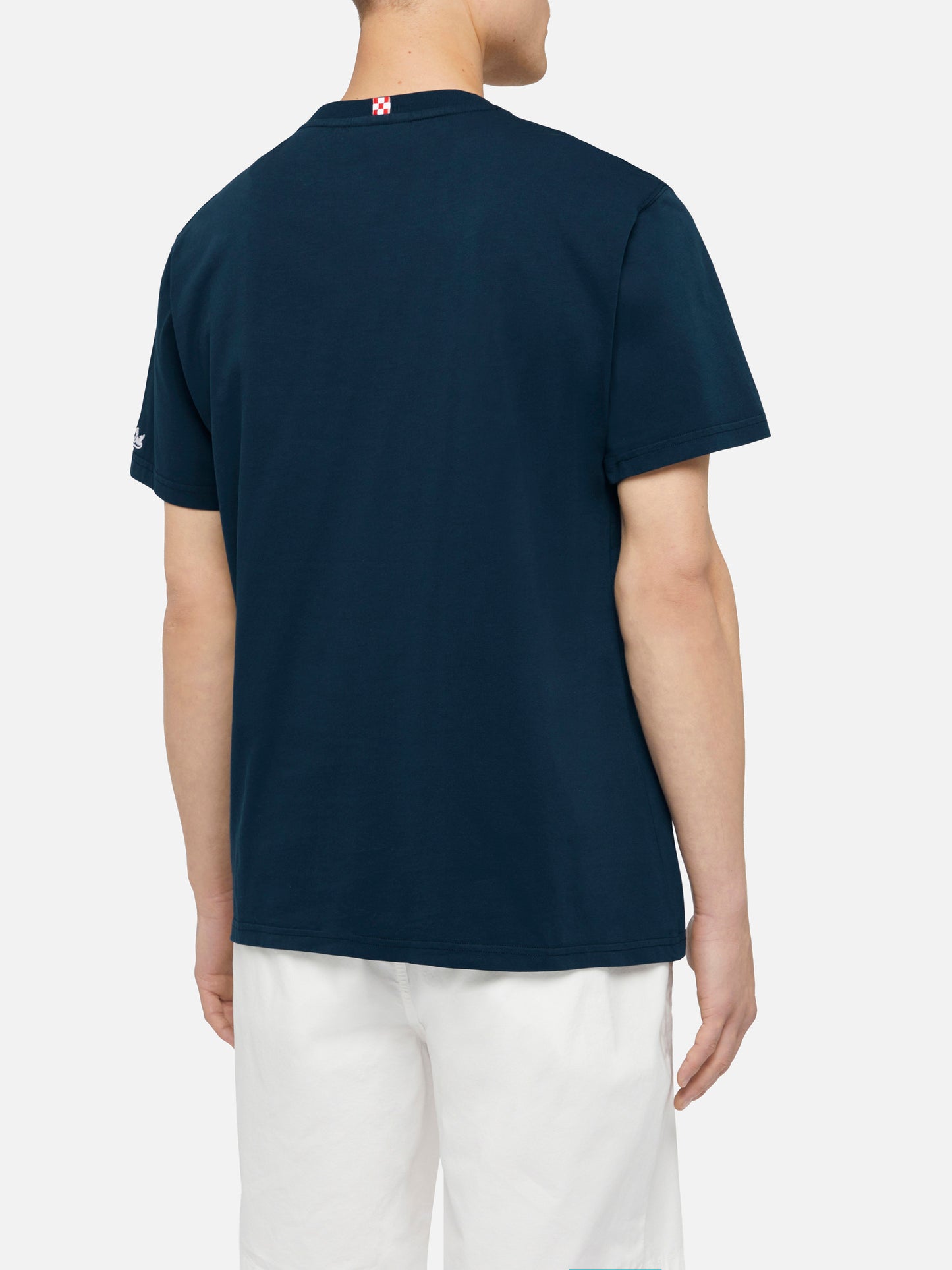 Cotton t-shirt Austin with embroidery and watch print - MC2 Saint Barth