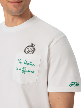 Cotton t-shirt Austin with embroidery and watch print - MC2 Saint Barth