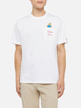 Cotton t-shirt Austin with embroidery and watch print - MC2 Saint Barth