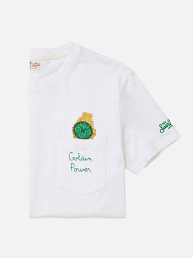 T-shirt en coton Austin avec broderie et imprimé montre 