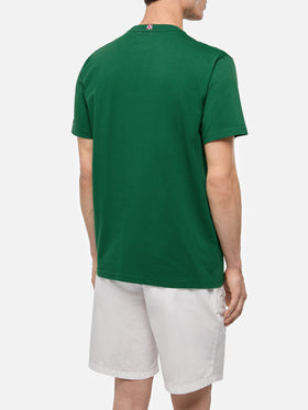 Cotton t-shirt Austin with embroidery and watch print - MC2 Saint Barth