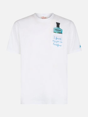 Man cotton t-shirt Austin with Portofino Gin embroidery | PORTOFINO DRY GIN SPECIAL EDITION