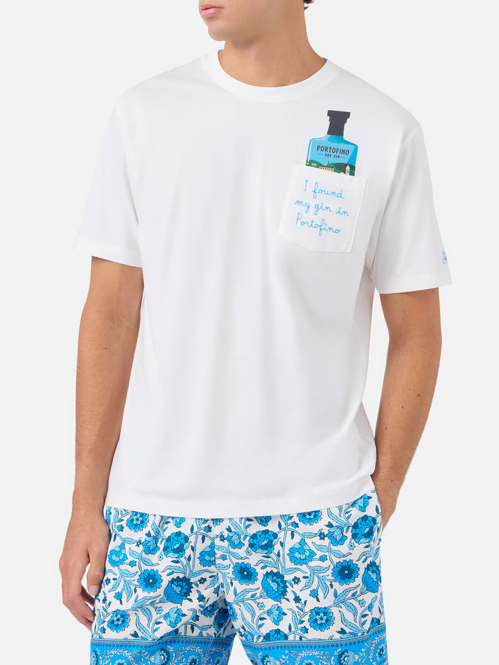 Camiseta Austin blanca con bordado Portofino Dry Gin | PORTOFINO GIN SPECIAL EDITION 