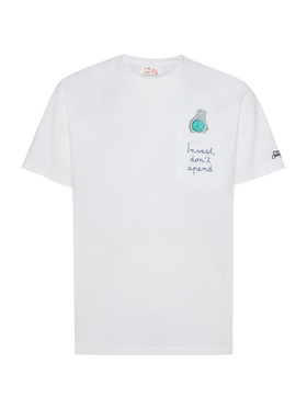 Cotton t-shirt Austin with embroidery and watch print - MC2 Saint Barth
