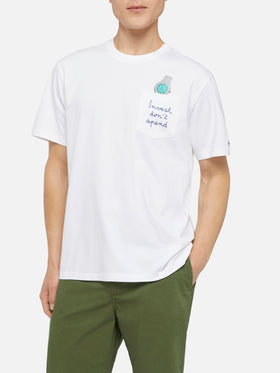 Cotton t-shirt Austin with embroidery and watch print - MC2 Saint Barth