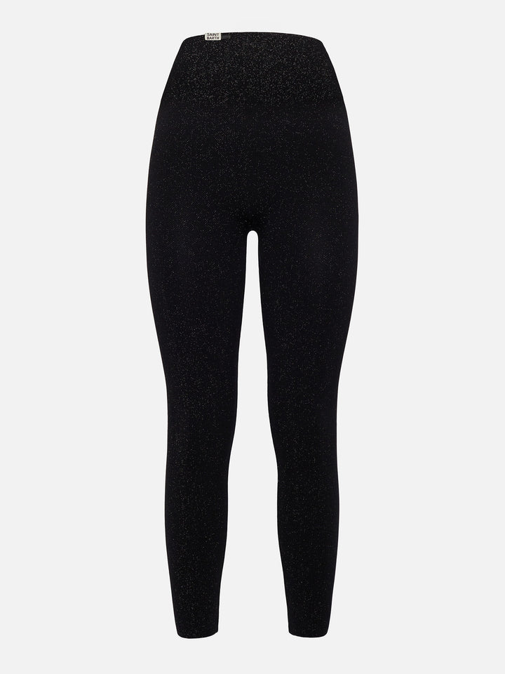 Schwarze Lurex-Leggings Avice