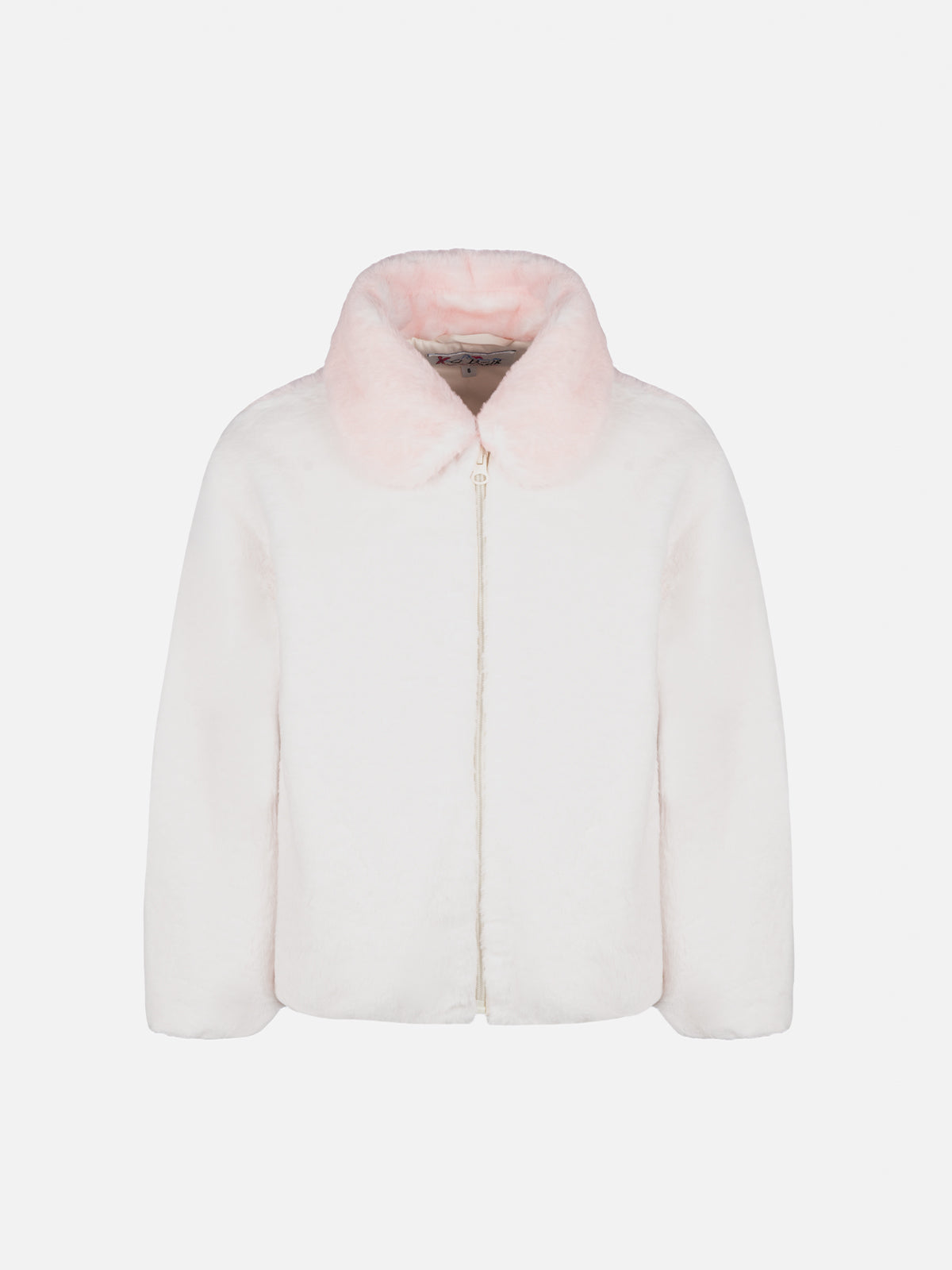 Girl faux fur jacket Aveline with squirrel print - MC2 Saint Barth