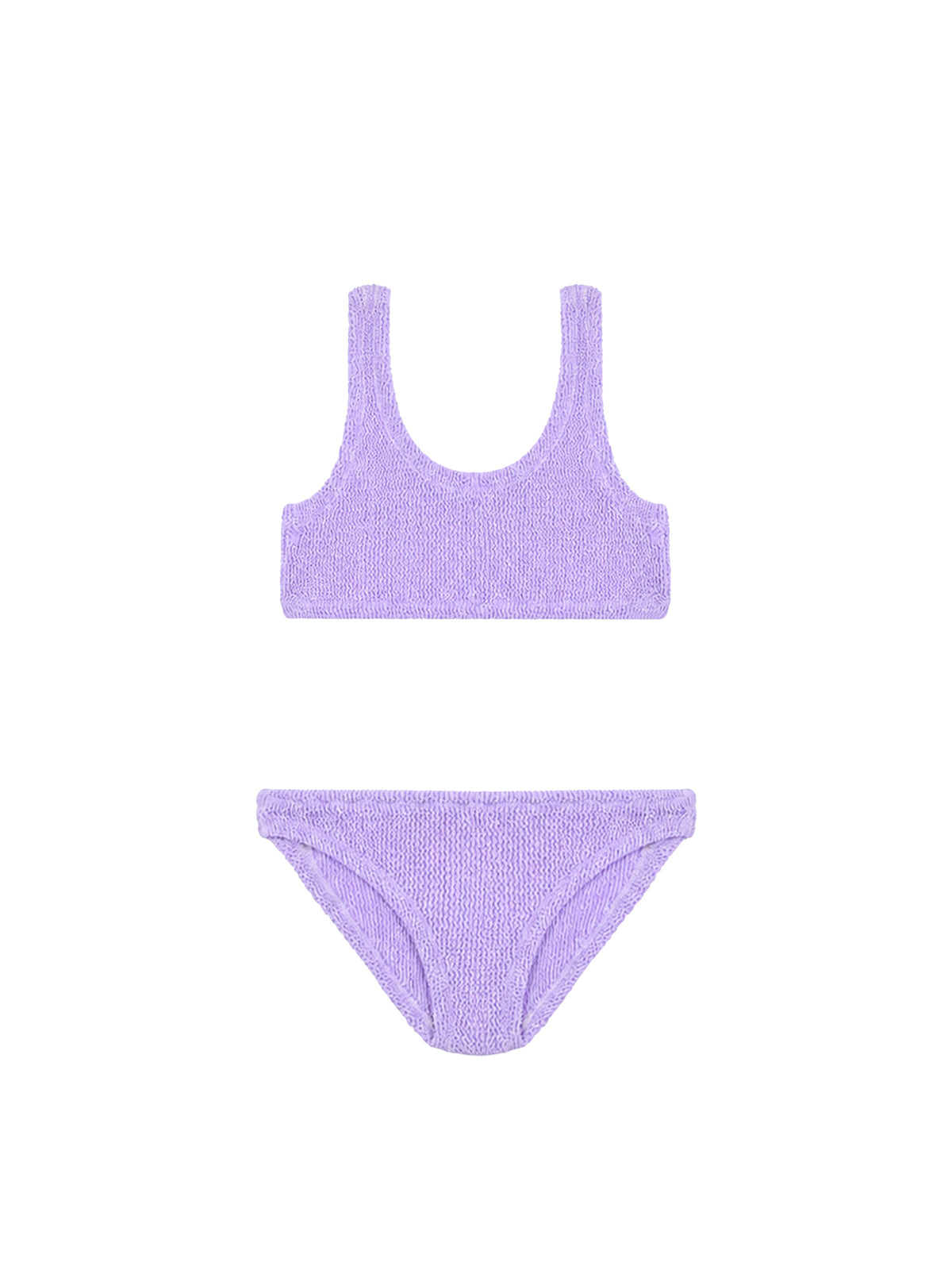 Bikini bralette clásico Baker en tejido crinkle lila 