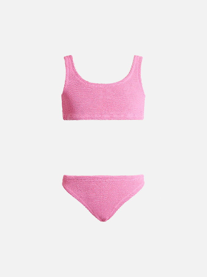 Mc2 Saint Barth Bikini classico crinkle rosa da bambina Baker