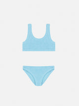 Light blue crinkle classic bralette bikini Baker