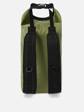 Zaino Backpack Aqua in PVC verde tinta unita con logo stampato