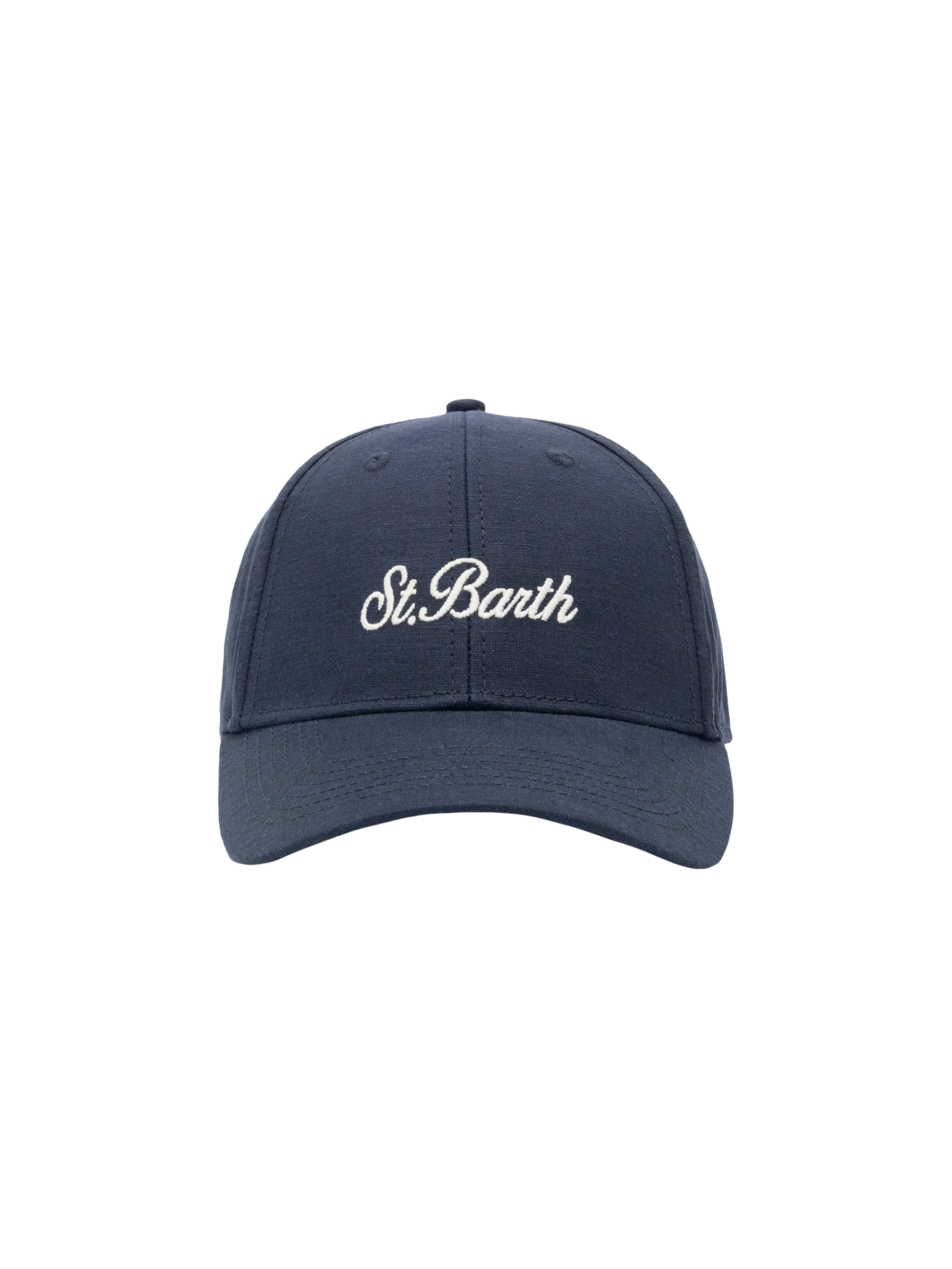 Baseball navy blue cotton linen cap - MC2 Saint Barth