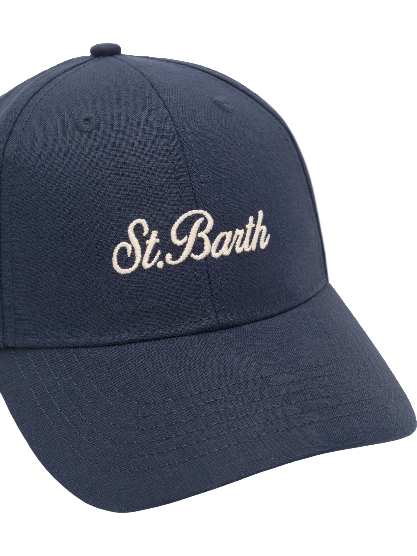 Baseball navy blue cotton linen cap - MC2 Saint Barth