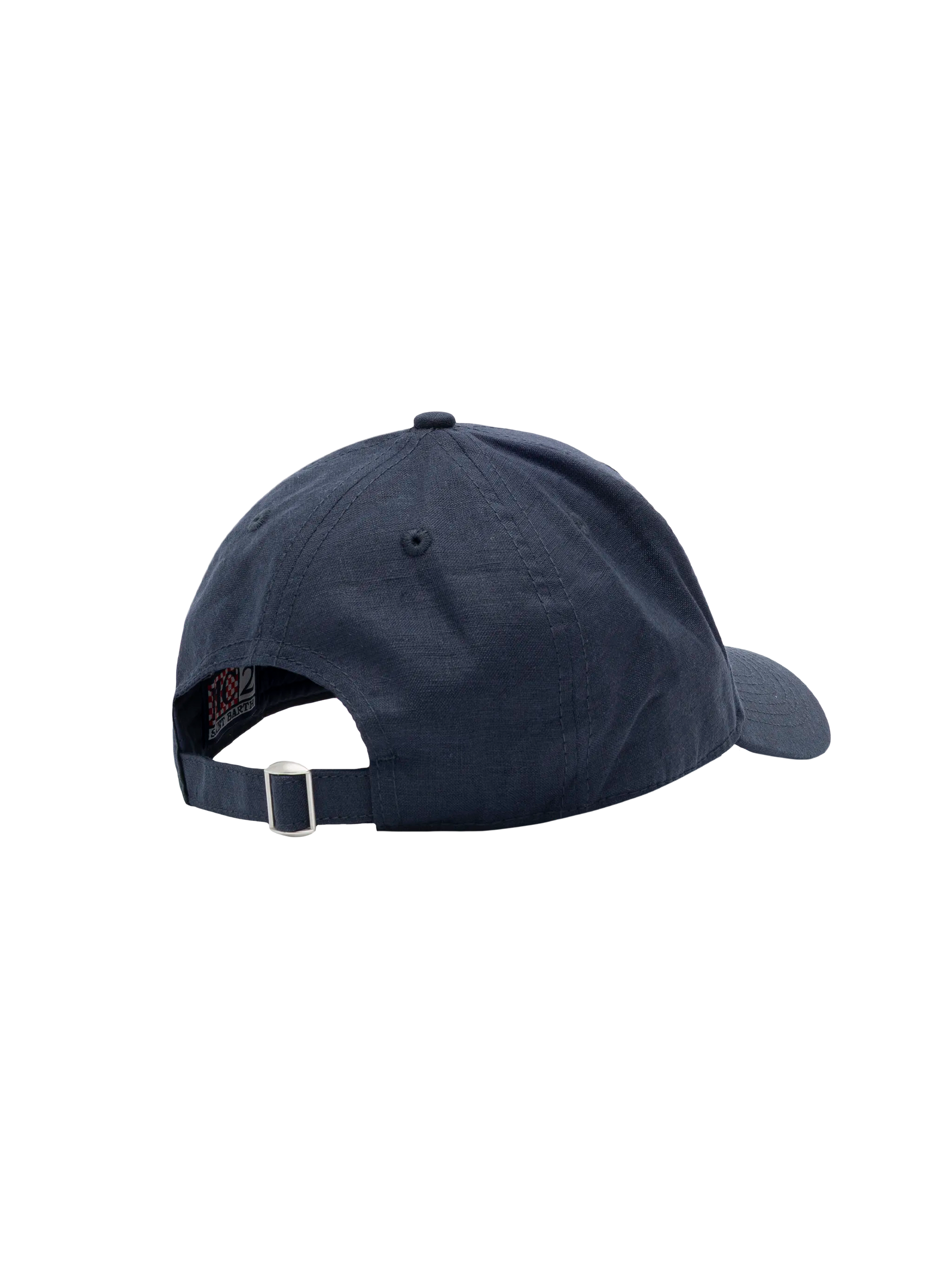 Baseball navy blue cotton linen cap - MC2 Saint Barth