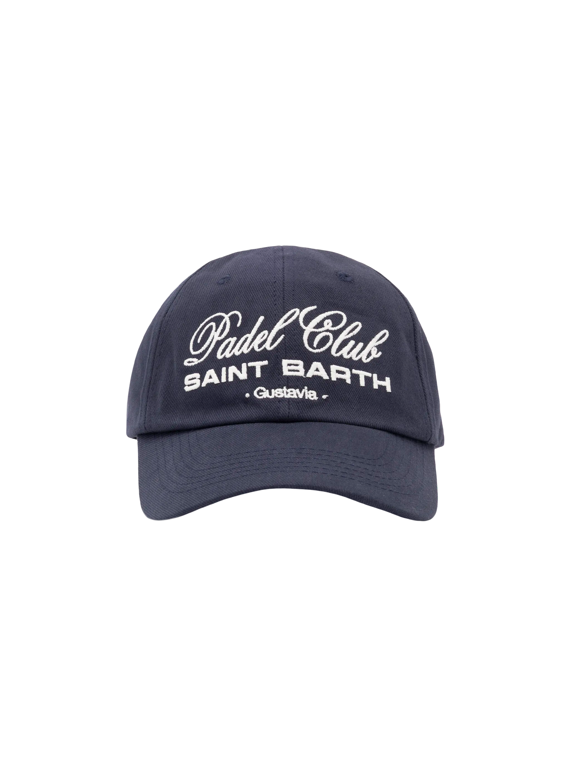 Baseball navy blue cotton cap with embroidery - MC2 Saint Barth