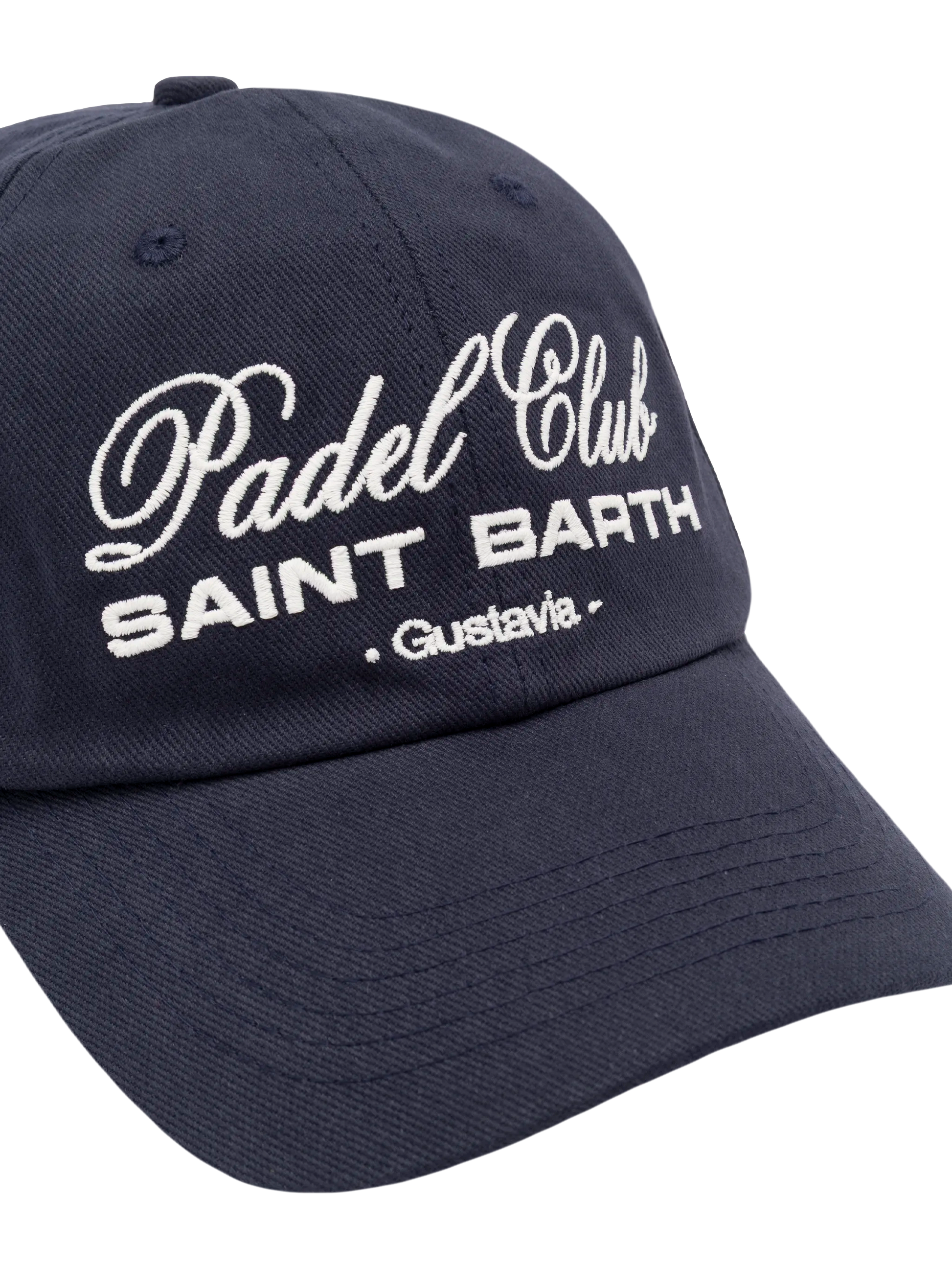 Baseball navy blue cotton cap with embroidery - MC2 Saint Barth