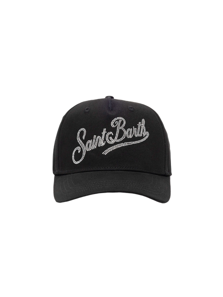 Cappellino da baseball nero con strass Cappellino da baseball nero con strass