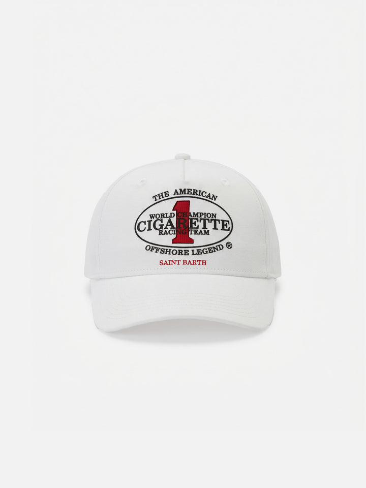 Cappellino Baseball con visiera in bianco con ricamo Cigarette | Special Edition