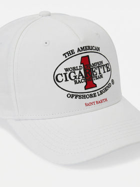 Cappellino Baseball con visiera in bianco con ricamo Cigarette | Special Edition