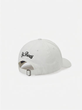 Cappellino Baseball con visiera in bianco con ricamo Cigarette | Special Edition