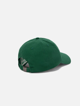 Cappellino Baseball con visiera in cotone verde e ricamo Tennis Crew