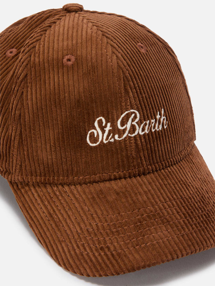 Cappello con visiera Baseball Corduroy in velluto a coste cammello