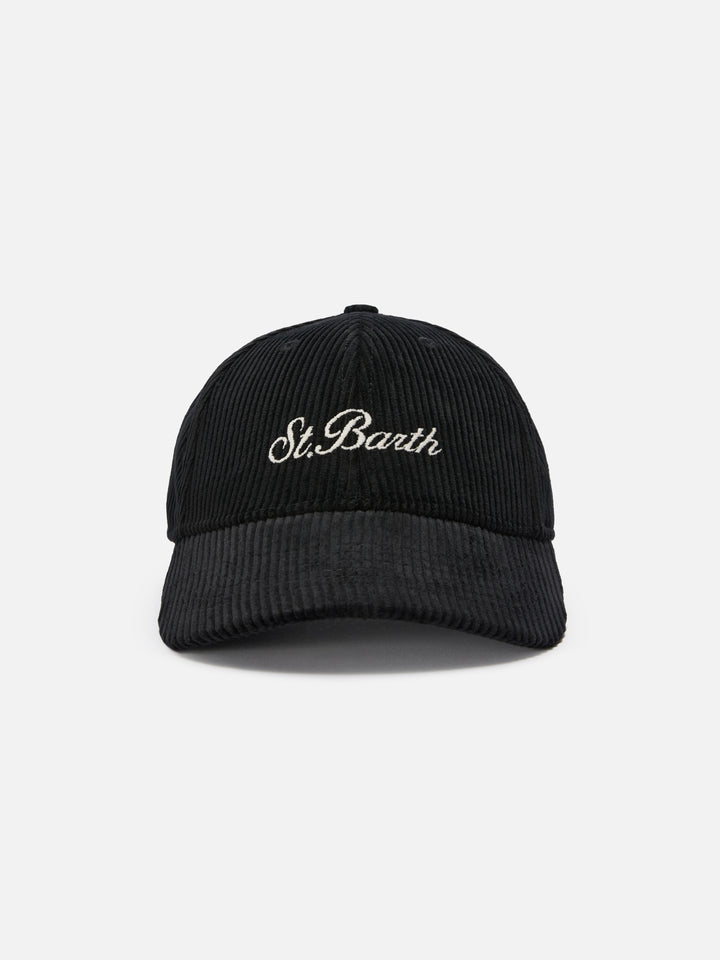 Baseball Cap Corduroy in black corduroy velvet