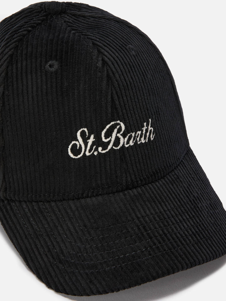 Baseball Cap Corduroy in black corduroy velvet