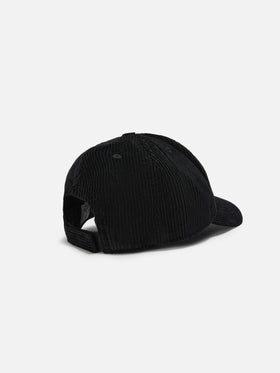 Cappello con visiera Baseball Corduroy in velluto a coste nero