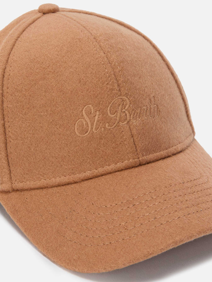Baseball Cap Felt in camel wool blend