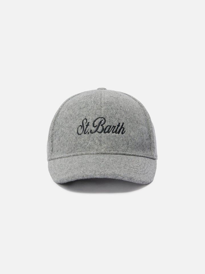 Baseball Cap Felt in gray wool blend