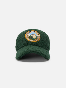 Grüne Baseballkappe aus Sherpa-Fleece mit St.-Barth-Stickerei
