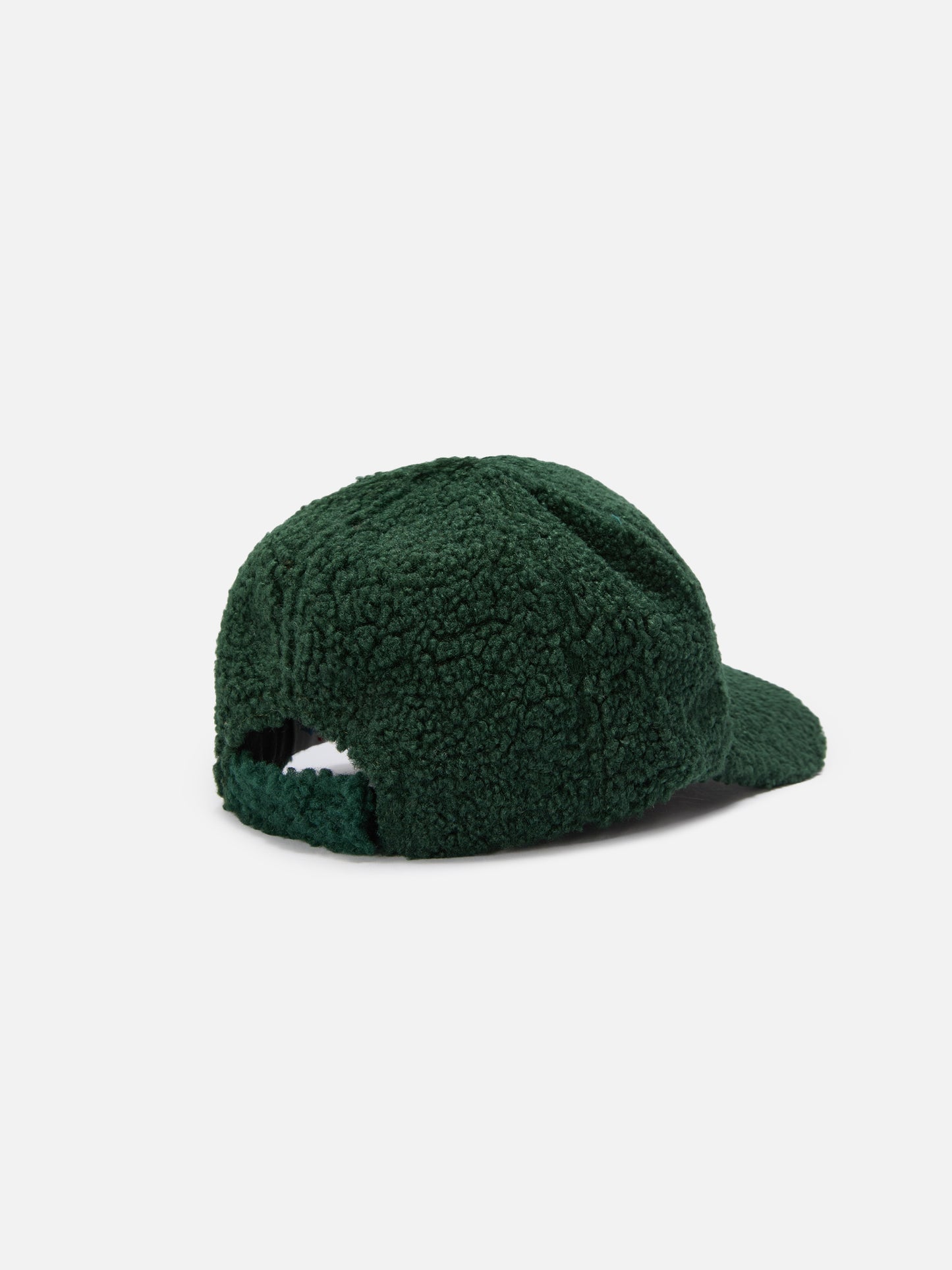 Grüne Baseballkappe aus Sherpa-Fleece mit St.-Barth-Stickerei