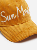 Camel corduroy Baseball cap with Sun Moritz embroidery