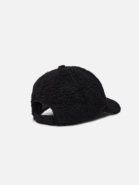 Baseball Cap in black sherpa