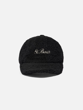 Baseball Cap in black sherpa