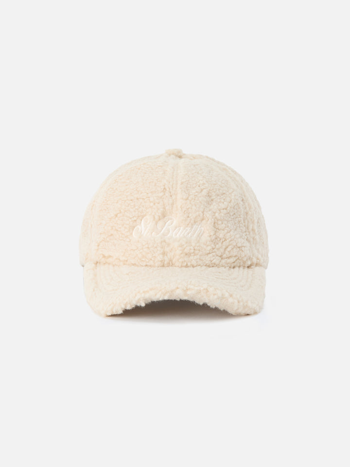 Casquette teddy beige Baseball avec broderie logo 