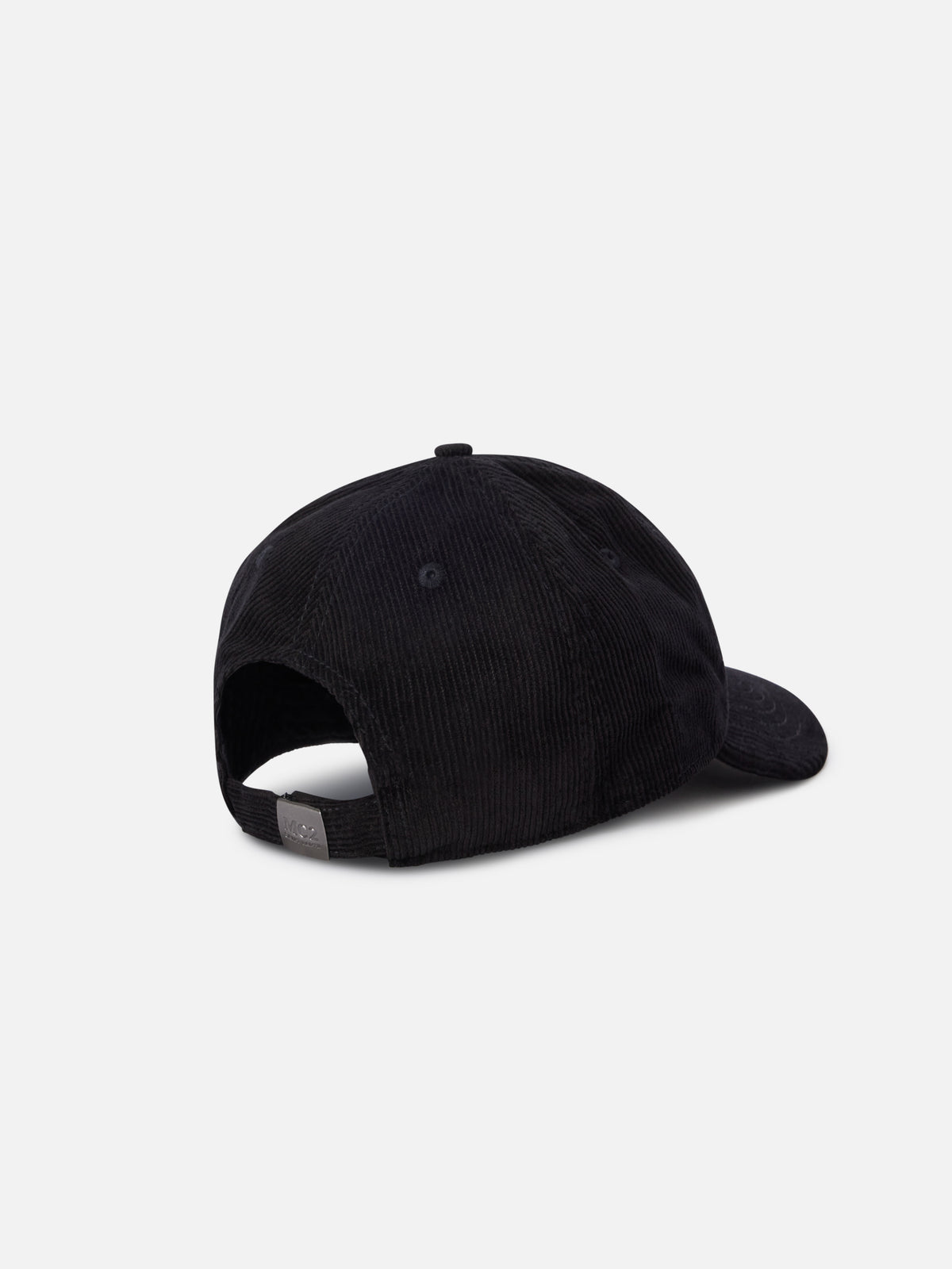 Gorra de pana negra Baseball con bordado del logo 
