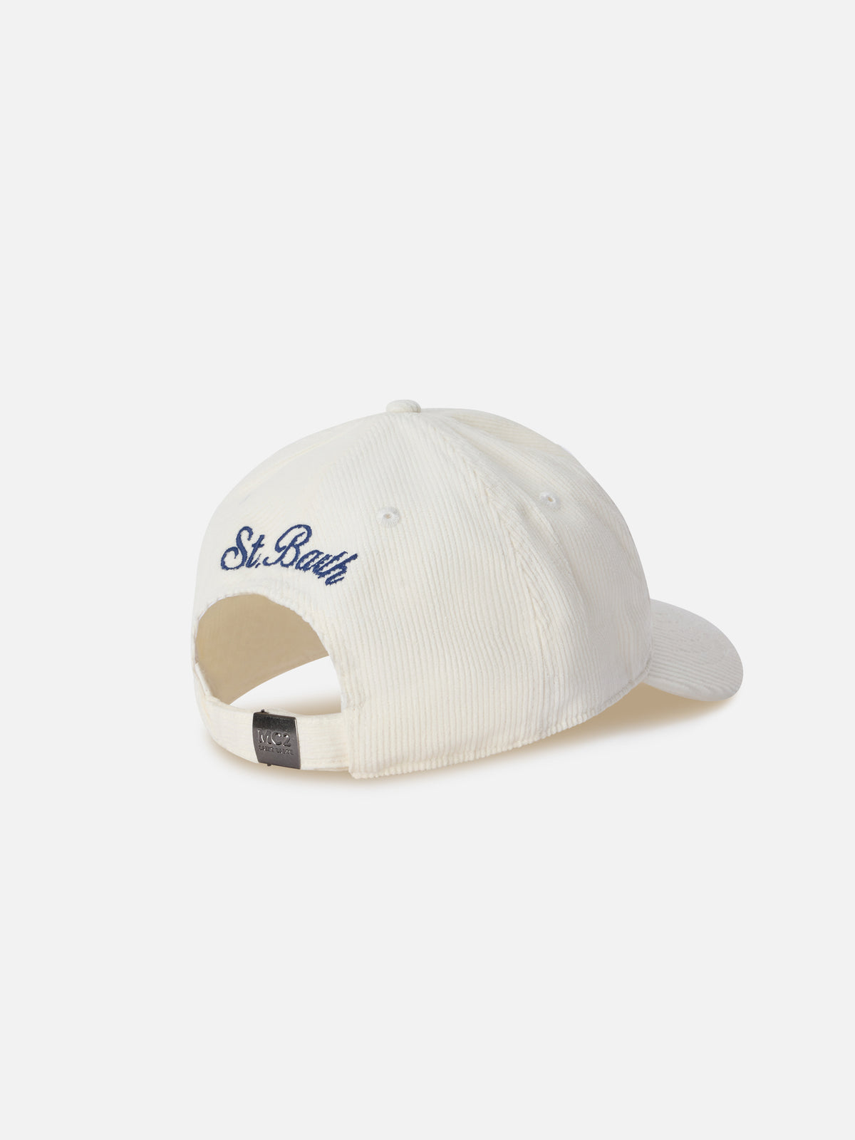 Casquette en velours côtelé off white Baseball avec broderie St. Moritz | Special edition 