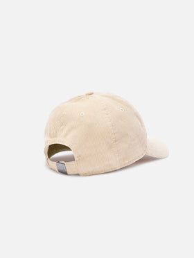 Casquette en velours côtelé Baseball grise avec logo brodé 