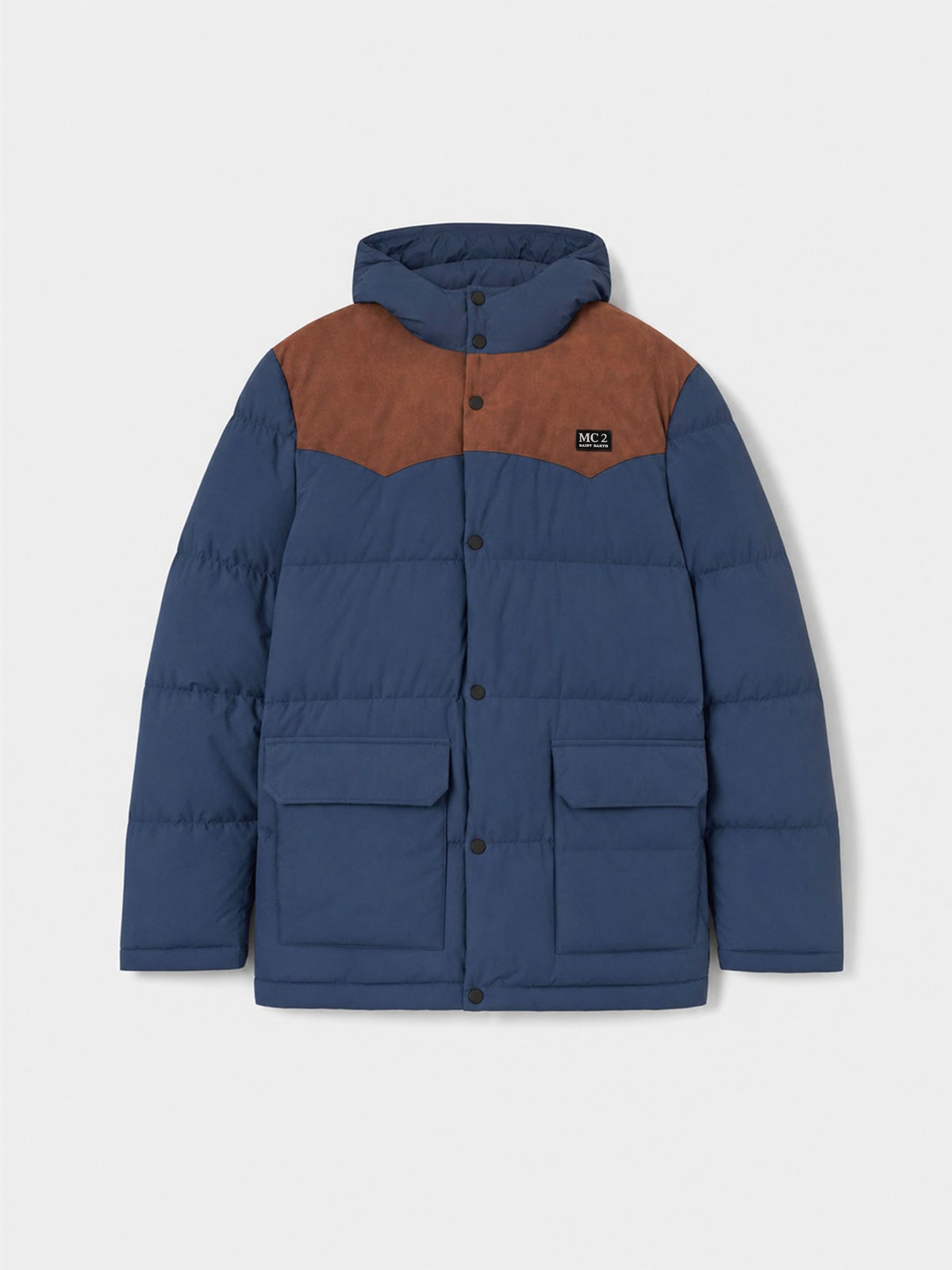 Chaqueta de plumas azul Baxter con capucha 