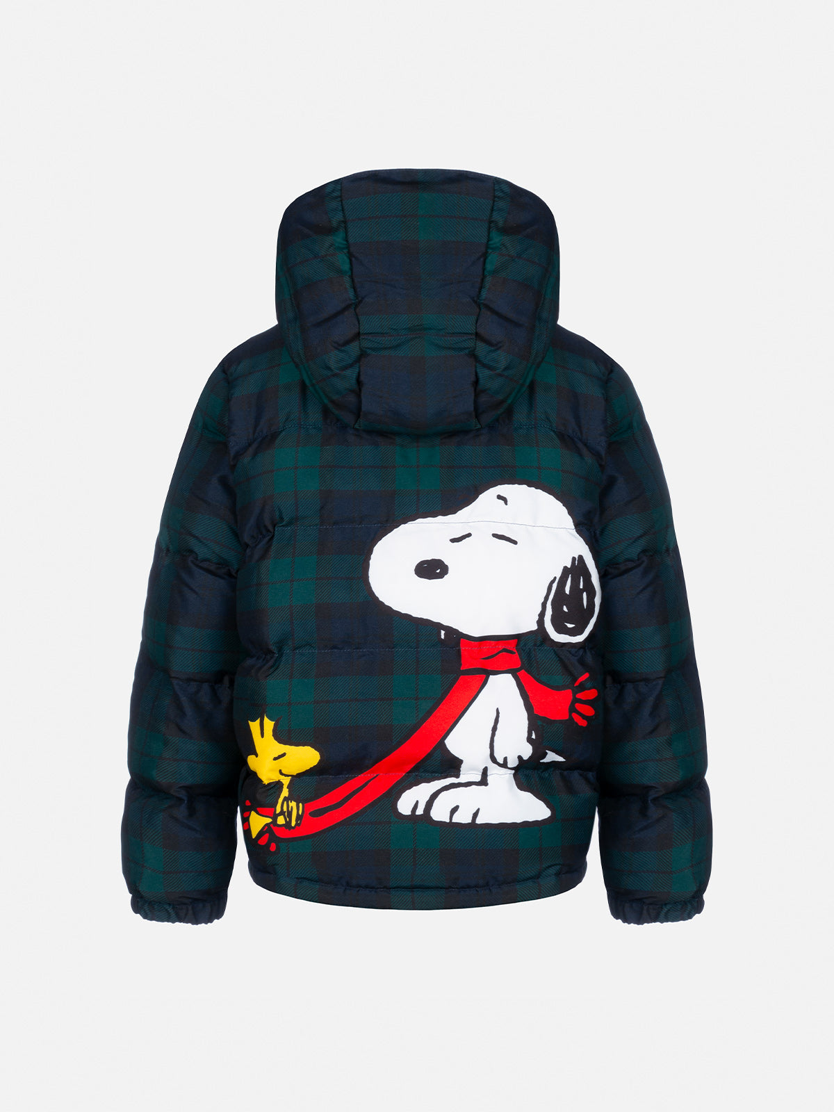Boy hooded down padded jacket Baxter Jr. with Snoopy print | SNOOPY PEANUTS SPECIAL EDITION - MC2 Saint Barth