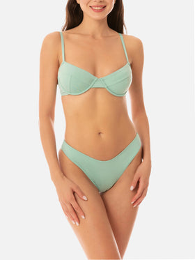 Bikini Bea Elise bralette con ferretto verde salvia