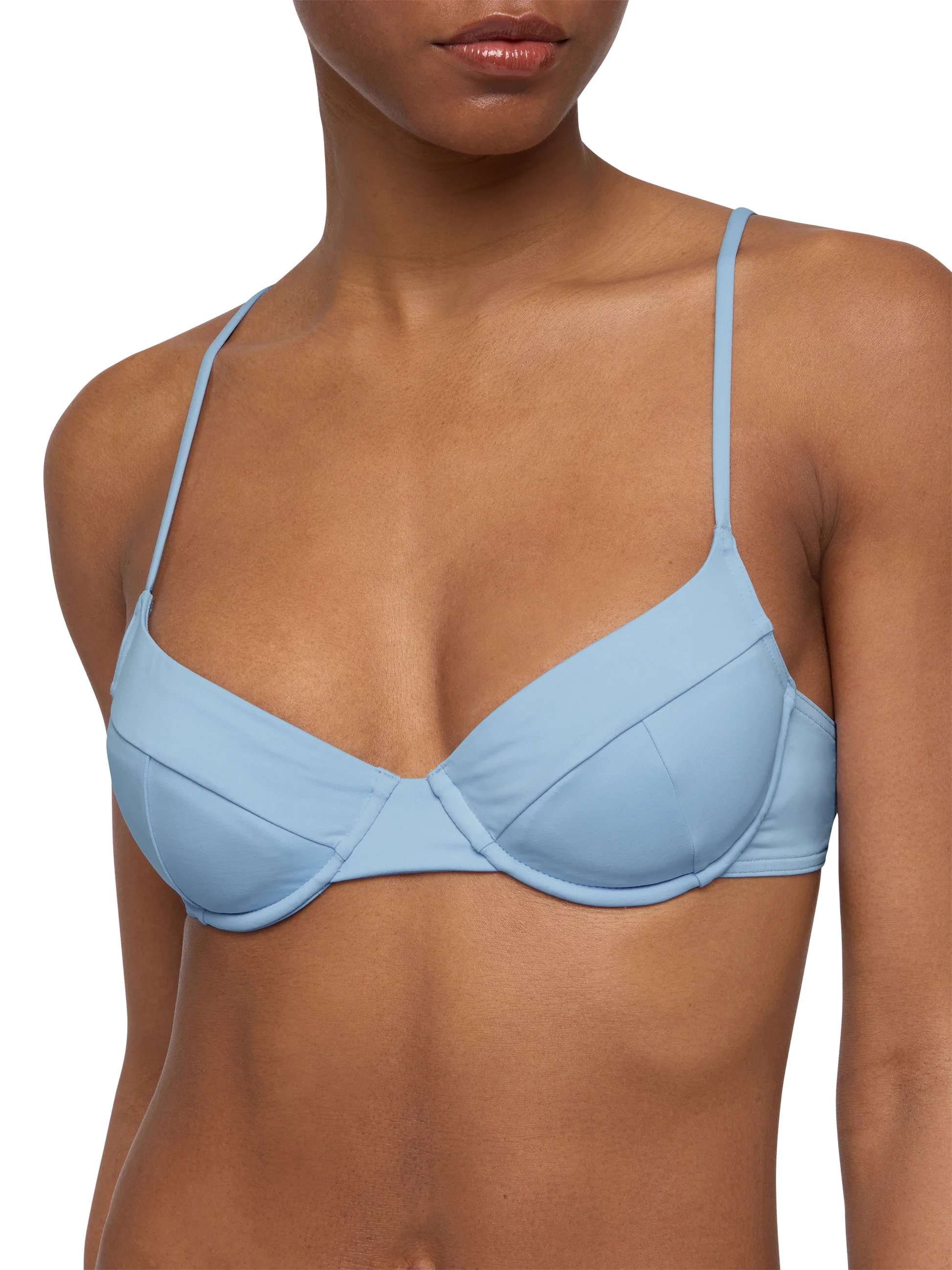 Bea Lido light blue bikini with underwired bralette top and classic briefs - MC2 Saint Barth