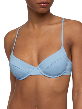Bea Lido light blue bikini with underwired bralette top and classic briefs - MC2 Saint Barth