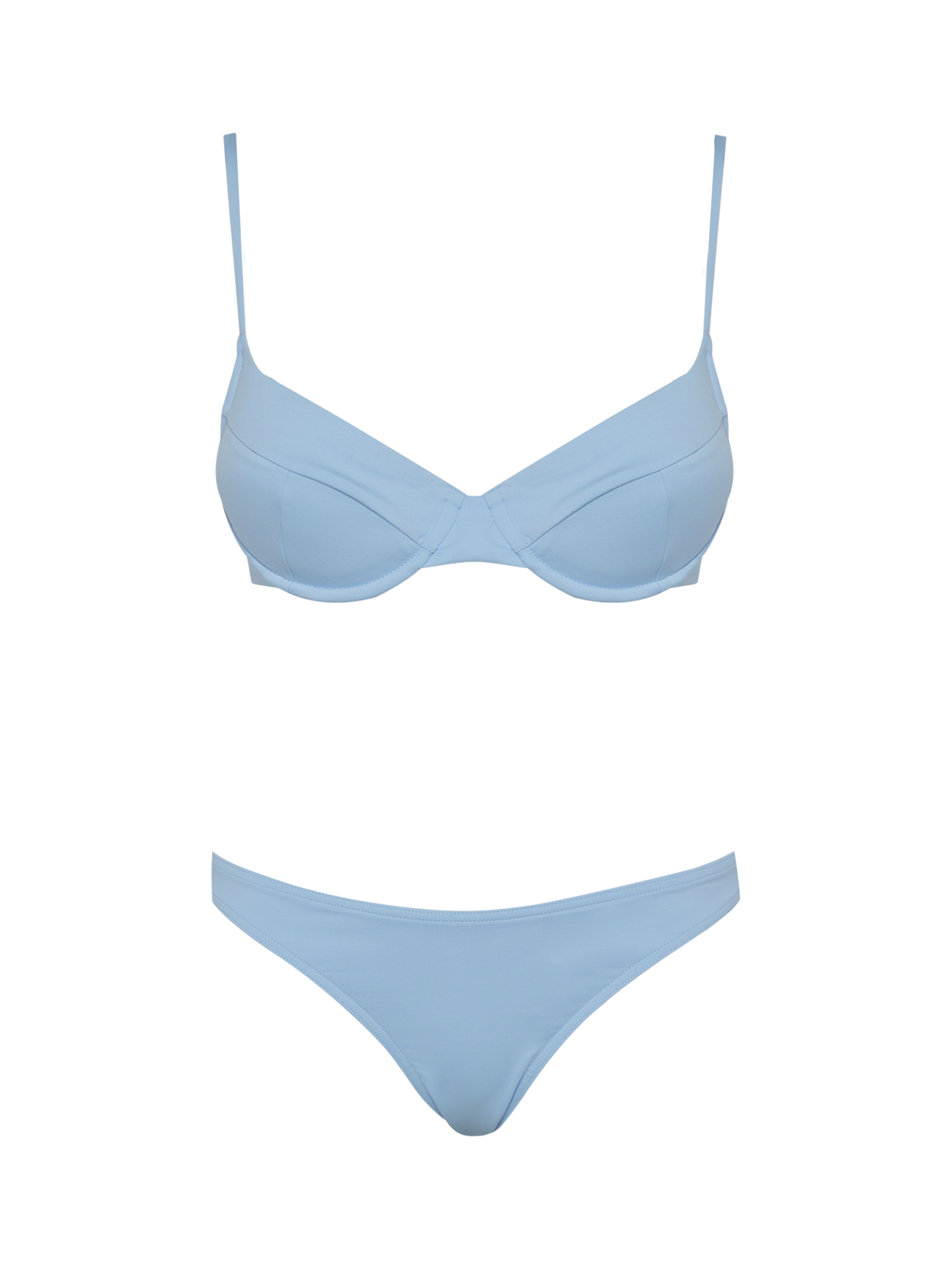 Bea Lido light blue bikini with underwired bralette top and classic briefs - MC2 Saint Barth