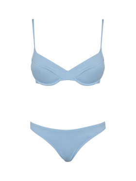 Bea Lido light blue bikini with underwired bralette top and classic briefs - MC2 Saint Barth
