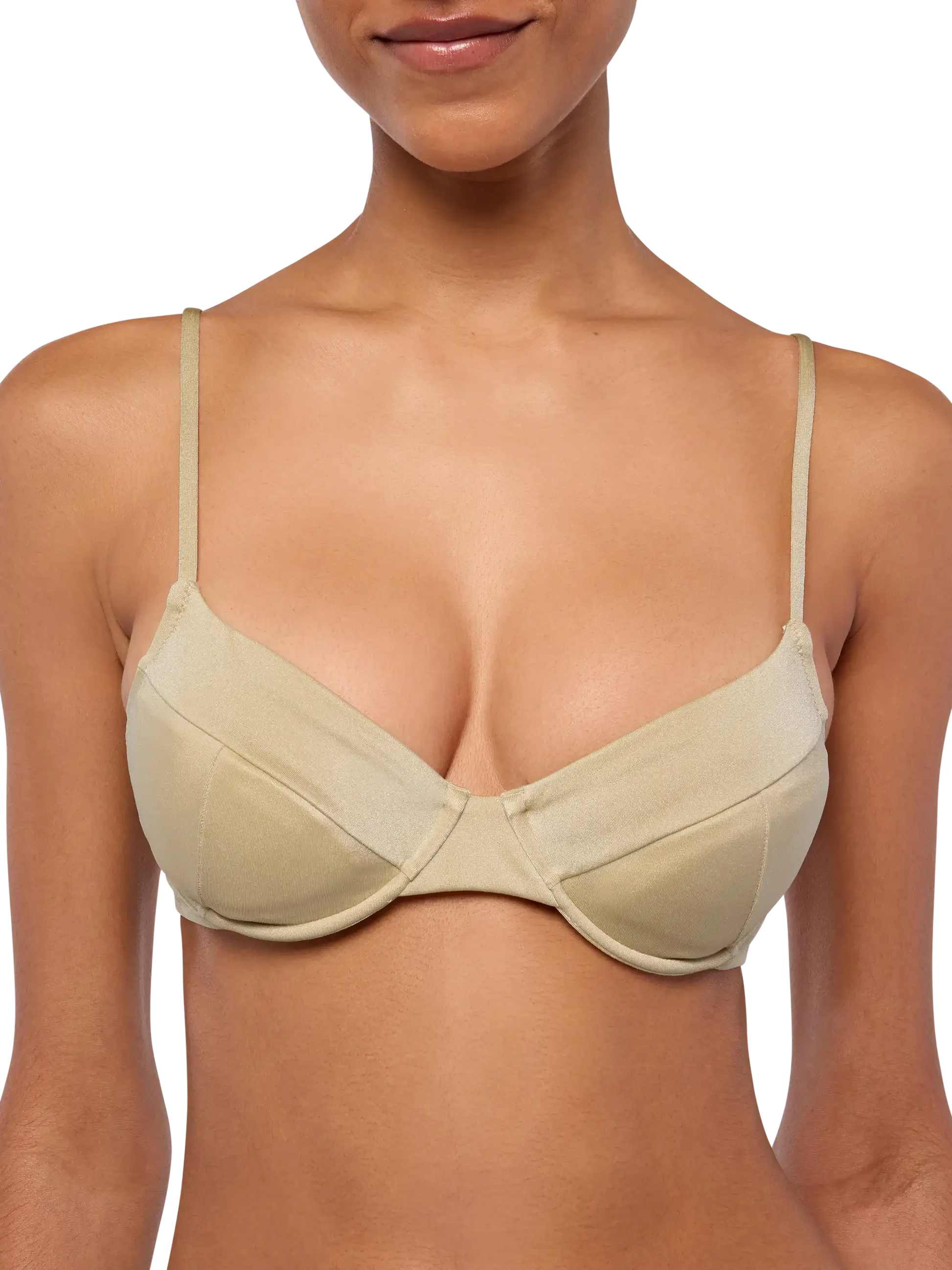 Bea underwired shimmer gold bralette - MC2 Saint Barth