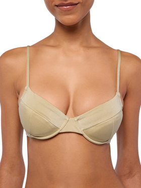 Bea underwired shimmer gold bralette - MC2 Saint Barth