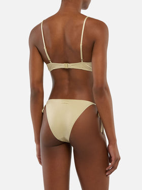 Bikini a bralette Bea Virgo in oro